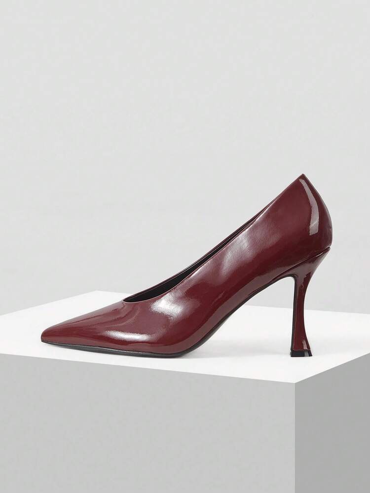 WOMEN'S COMMUTING MINIMALIST VINTAGE PU LEATHER POINTED TOE HIGH HEELS