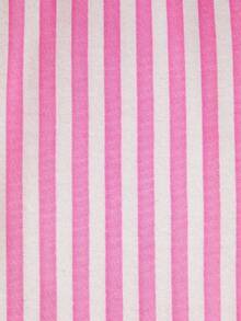 EURMUSE 棉质 2 件套女式线条印花长裤和短裤以及口号印花上衣家居服睡衣套装