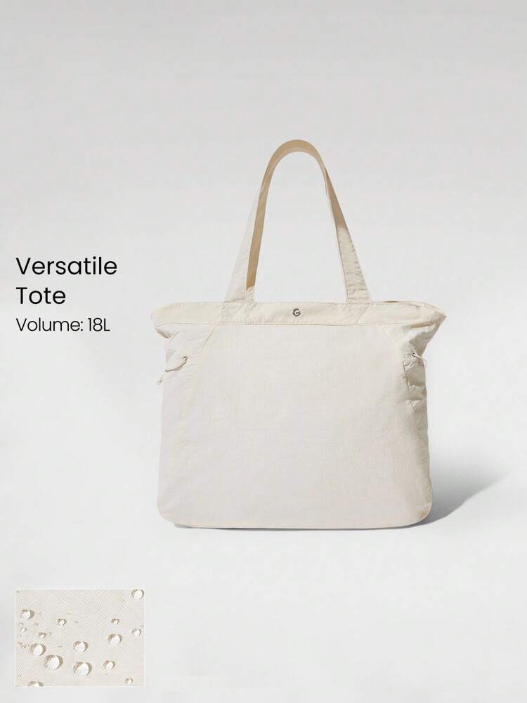 18L NylonZipper Pocketed Tote Bag Beach Travel Daily Casual Travel Bag Fall Winter