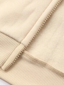 DAZY Young Girls Hooded English Text Korean Style Long Sleeve Sweatshirt, Autumn/Winter - Apricot - View 11