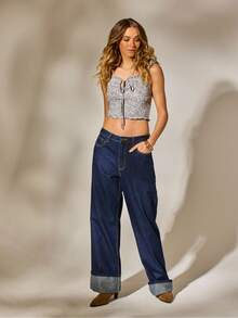 Aralina Camicetta estiva, autunnale e invernale, stile western boho, con stampa floreale, vita arricciata, maniche a volant, adatta per uscite, concerti country, insegnanti e ufficio - Multicolore - Visualizzare 6