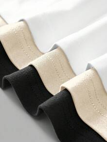 SHEIN EZwear 3 件套女士圆领休闲修身长袖 T 恤套装，适合春秋季节