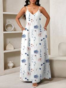 SHEIN Lady Vestido sin mangas con estampado - Multicolor - Ver 6