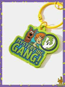 SCOOBY-DOO X SHEIN Süßes Cartoon-Muster Glocken Deko grüne flache Form Epoxy Schlüsselanhänger - Verschiedenfarbig - Übersicht 2