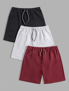 RueChic Nam 3pcs Đóng gói Khác nhau Quần short dây kéo - Nhiều màu - Xem 6