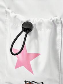 ROMWE Avant Pink Number 98 Print Large Capacity Backpack, Suitable For Back To School Season - Multicolor - View 3