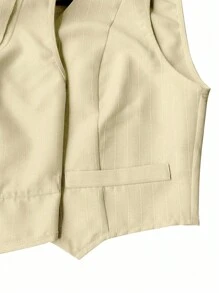 SHEIN Tall 女士休闲无袖背心和阔腿裤套装 - 杏色 - 查看 4