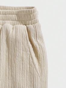 Manfinity Homme Men Solid Tank Top & Pants, Men's Muscle Outfit Set, Men 2 Pieces Set Plus Size Tank, Men Sleeveless Outfits