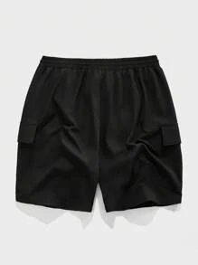 EASEVO 2pcs/Set Contrast Color Plus Size Men T-Shirt And Shorts Set