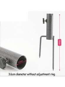 1 Stück schwerer Metall-Regenschirm-Halter Bodenstecker, tragbarer spiralförmiger Anker, geeignet für Fahnen, Sonnenschirme, Angelruten, Outdoor-Parks und Strände, geeignet für Boden und Rasen als Outdoor-Beschattungswerkzeug-Zubehör - Schwarz - Übersicht 16