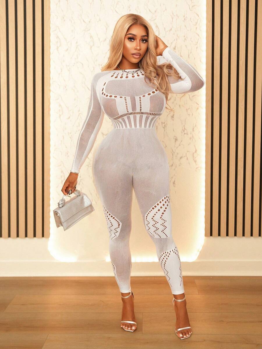 BamGleam Halloween Women Unitards Fall Cloth For Women - White - View 1