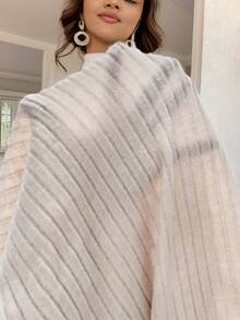 SHEIN Frenchy Zipper Front Drop Shoulder Textured Fabric Tee Winter Casual Spring - Apricot - View 7