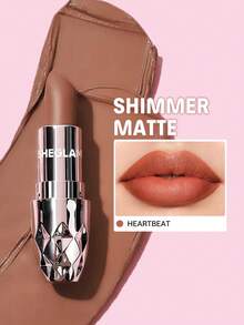 SHEGLAM Starlight Velvet Lipstick-Heartbeat 10 Colors Shimmer Matte Long Lasting Lipstick Nourishing Silky Smooth Lipstick Lip Combo Brand Beauty Makeup Face Paint Cosmetic For Women Girls Perfect For Winter Spring Ideal For Y2K Fancy Fashion Suitable For Birthday Gift Party Ready Best Color - Heartbeat - View 1