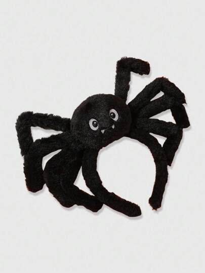 Grunge Punk 1pc Cartoon Funny Cute Spider Design Black Headband, Suitable For Halloween Party, Holiday Decoration, And Daily Use For Women