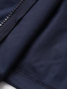 Dazy Plus Color Block Collar Zip Up Loose Fit Plus Size Women Sports Casual Jacket Fall/Winter