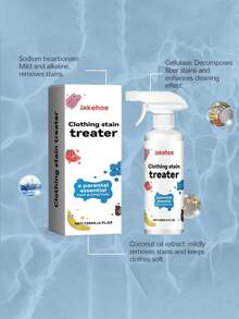 SHEIN 2pcs Laundry Stain Remover For Clothes,Stain Treater,Stain Removing Spray,Clothing Oil Stain Cleaner,Collar Sta/In R.Em/Oval Spray,Wipe Out Sta/In Re/Mover,Fabric Sta/In Re/Mover