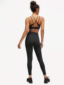 GLOWMODE 24" FeatherFit™ 7/8 Xà cạp yoga Kéo dài Cao Dây thắt lưng Khỏe mạnh Quần tất Với Trở lại Túi điện thoại - màu đen - Xem 8