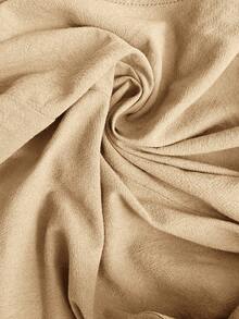 SHEIN 孕妇休闲可调节肩带宽松连体裤 - 卡其色 - 查看 6