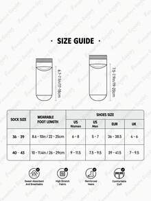 WB Horror X SHEIN 2 Pairs Men&Women Soft&Breathable Moisture-Wicking Casual Ankle Socks With Pattern Fashionable And Cute Black&Red Short Socks Reinforced Toe & Heel For Durabiliy Unisex For Men & Women All Season All-Match Summer Winter - Multicolor - View 4