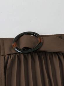 Modelyn Plus Size Women Elegant Commuter Asymmetrical Patchwork Design Pleated Skirt Fall Cloth For Women