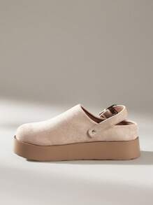 Solecia 女士休闲厚底鞋，秋冬季 - 杏色 - 查看 3