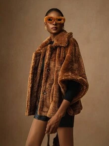 Vesra Women's Casual Thickened Hooded Fleece Jacket