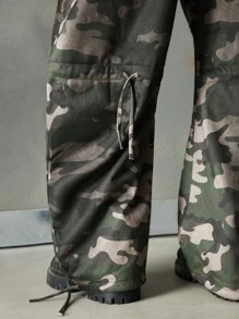 NEON BLANC Quần nỉ nam họa tiết rằn ri viền cong thời trang - xanh quân đội - Xem 5