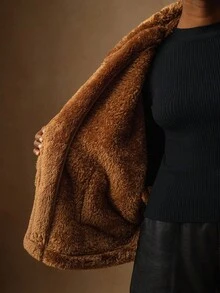 Vesra Women's Casual Thickened Hooded Fleece Jacket