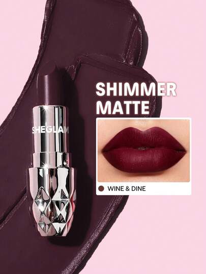 Starlight Velvet Lipstick-Wine & Dine 10 Colors Shimmer Matte Long Lasting Lipstick Nourishing Silky Smooth Lipstick Brand Beauty Makeup Face Paint Cosmetic For Women Girls Perfect For Fall Winter Ideal For Y2K Fancy Fashion Suitable For Birthday Christmas Present Party Ready Best Color