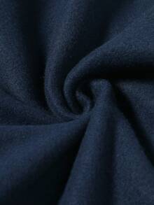 Manfinity EMRG Men's Autumn Casual Solid Color Thermal Lined Hooded Sweatshirt, Featuring A Stylish Two-Tone Patchwork Hood. Made With Soft, Warm Fleece Fabric, Perfect For Autumn. Simple And Versatile Design, Easy To Match With Any Pants For Daily Outings Or Campus Life. An Excellent Gift For Your Boyfriend., Navy Blue Hoodie Men, Plain Blue Hoodie Men, Men Clothes Hoodie Navy Hoodie Plain Hoodie Cotton Hoodie Oversized Hoodie - Navy Blue - View 7