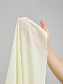 Ontre 2025 New Autumn/Winter Women's Top, Ladies' Yellow Tie-Neck Chiffon Ruffle Hem Sheer Top, Loose Fit, Woven Fabric, Suitable For Halloween, Christmas, Vacation Party, Elegant Casual Versatile Women's Top Elegant And Intellectual Female Wedding Guest Dress And Beautiful French Lazy High-End Sense Of Intelligence And Elegance Old Money Style Cruise Vacation Wear All-Season - Yellow - View 8