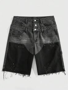 ROMWE MEN Street Life Men's Fashion Pocket Jeans - Black - View 1