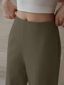 MOTF PREMIUM 纯色斜口袋锥形裤