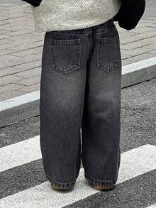 DAZY Kids Boys' Loose Straight Leg All-Match Jeans Pants, Fall