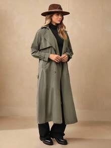Wildy Double Breasted Belted Trench Coat