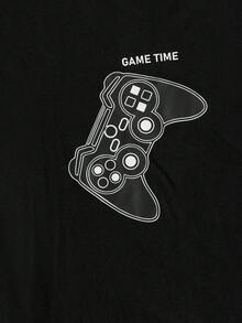 RueChic 男士舒适休闲印花长袖 T 恤和格子长裤睡衣套装