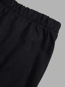 RueChic Men Cottonline Solid Bear Embriodery Regular Short Sleeve Homewear Set - Burgundy - View 5