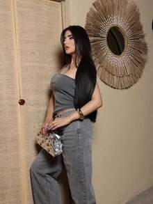 Steff Loaiza Slant Pocket Wide Leg Baggy Jeans Y2k