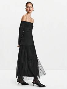 Lumivelle Vestidos largos de mujer para Halloween - Negro - Ver 3