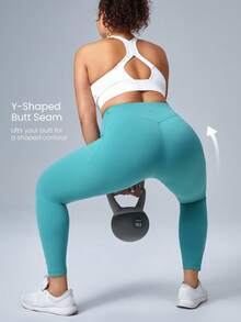 GLOWMODE FeatherFit™-Sculpt Snatch It Tummy Control Pocket Soft Silicone Waistband Leggings Medium Impact Jogging Gym Cycling