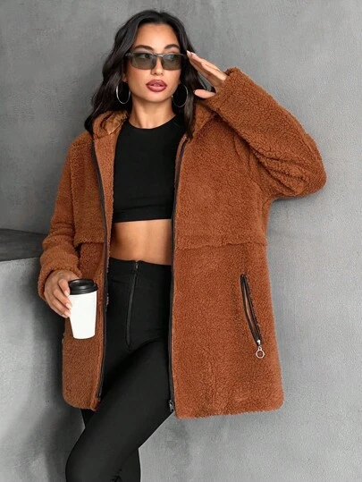 EURMUSE Cozy Up In Plush Pocket Charm Soft Details, Bold Style Plush Pockets For Extra Warmth Touch Of Texture, Maximum Comfort Effortlessly Cool With A Fuzzy Twist Style Meets Softness In Every Stitch Chic Outerwear With Plush Accents Your Go-To Jacket For Cozy Vibes Warmth You Can Feel, Style You Can See