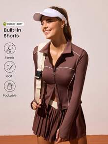 CourtClass Women's Contrast Stripe Casual Sporty Jacket - Multicolor - View 1