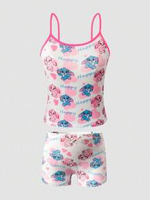 4pcs/Set Girls' Minimalist Solid Color Wireless Camisole & Comfortable Boyshort Panty Underwear Set Cute Underwear Set Fall Winter - Multicolor - View 3