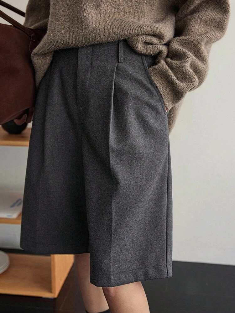Women's Loose Business Casual Shorts, Suitable For Office, Commuting, And Outdoor Work, Autumn