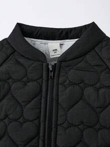 Maija Kids Maija Kids 少女心形图案棉服外套，秋冬休闲风