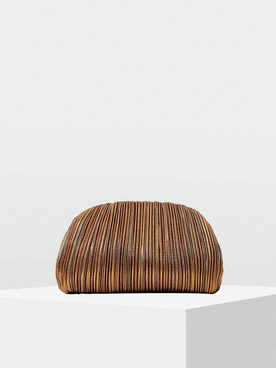 MOTF PREMIUM GLITTER PU LEATHER CLUTCH - Champagne - View 2