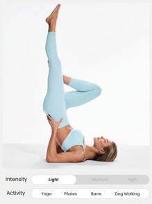 GLOWMODE Sujetador deportivo sin espalda con tecnología de ajuste en 4 direcciones, elástico y suave, con copas extraíbles, para yoga y uso diario - Azul Agua - Ver 8
