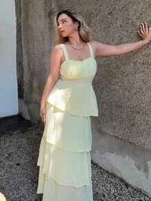 Jeta Ari Robe d'été avec volant pour femmes