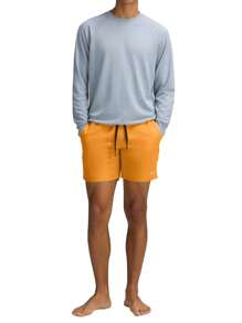 Nike Men's Drawstring Waist Loose Casual Swim Trunks - Orange - View 3