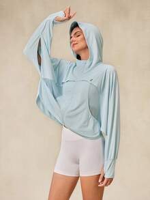 OutZeal 防紫外线 UPF50+ 网眼户外防晒夹克徒步露营 - 淺藍色 - 查看 12